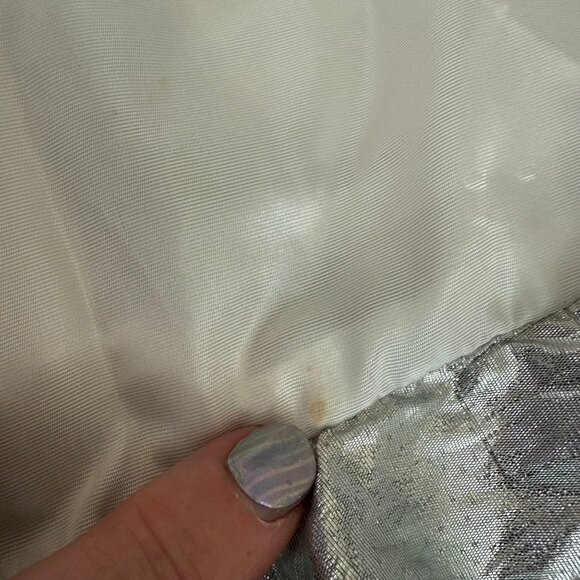 Vintage 1980s Silver Lame Dress, Joy Stevens Size Small, 80s Prom - Picture 7 of 7